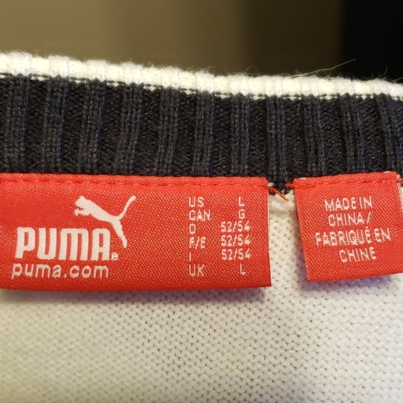 Puma white and black vneck swester vest - Picture 5 of 6